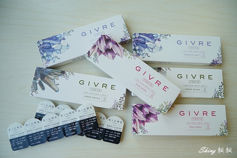 [穿搭] GIVRE TOKYO綺芙莉彩色日拋隱形眼鏡-代官山杏，新宿紫灰，銀座棕 @博士生瘋狂日記